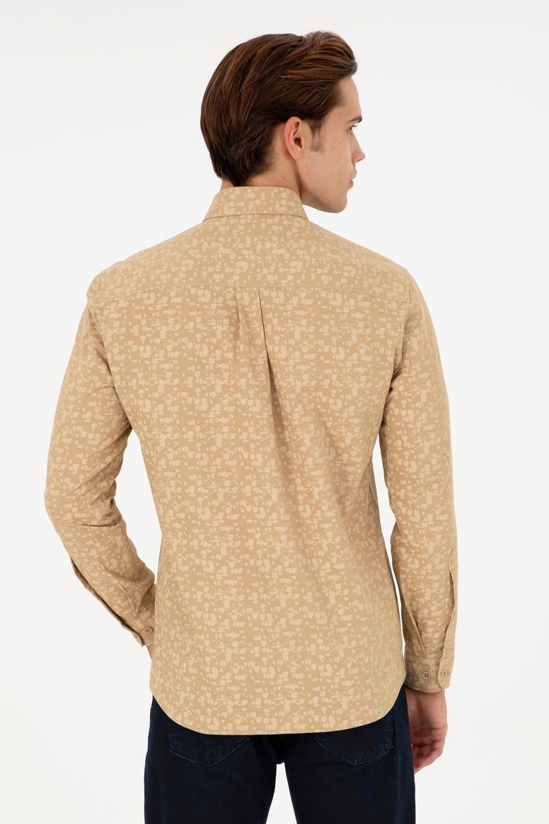 Erkek Kum Uzun Kollu Gömlek - 50292109002