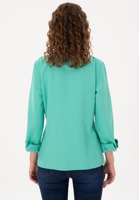 Kadın Mint Uzun Kollu Basic Gömlek - 50295704066