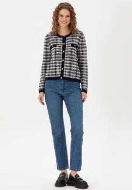 Kadın Lacivert Triko Hırka - 50294222005