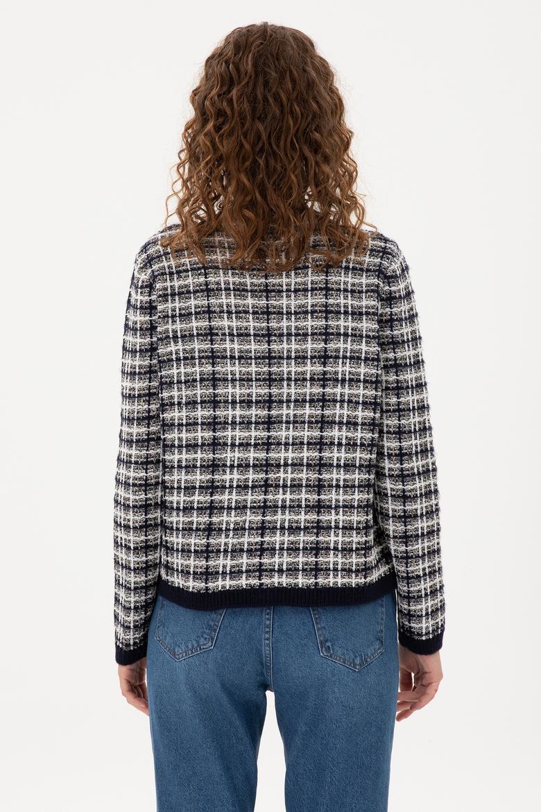 Kadın Lacivert Triko Hırka - 50294222005