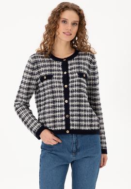 Kadın Lacivert Triko Hırka - 50294222005