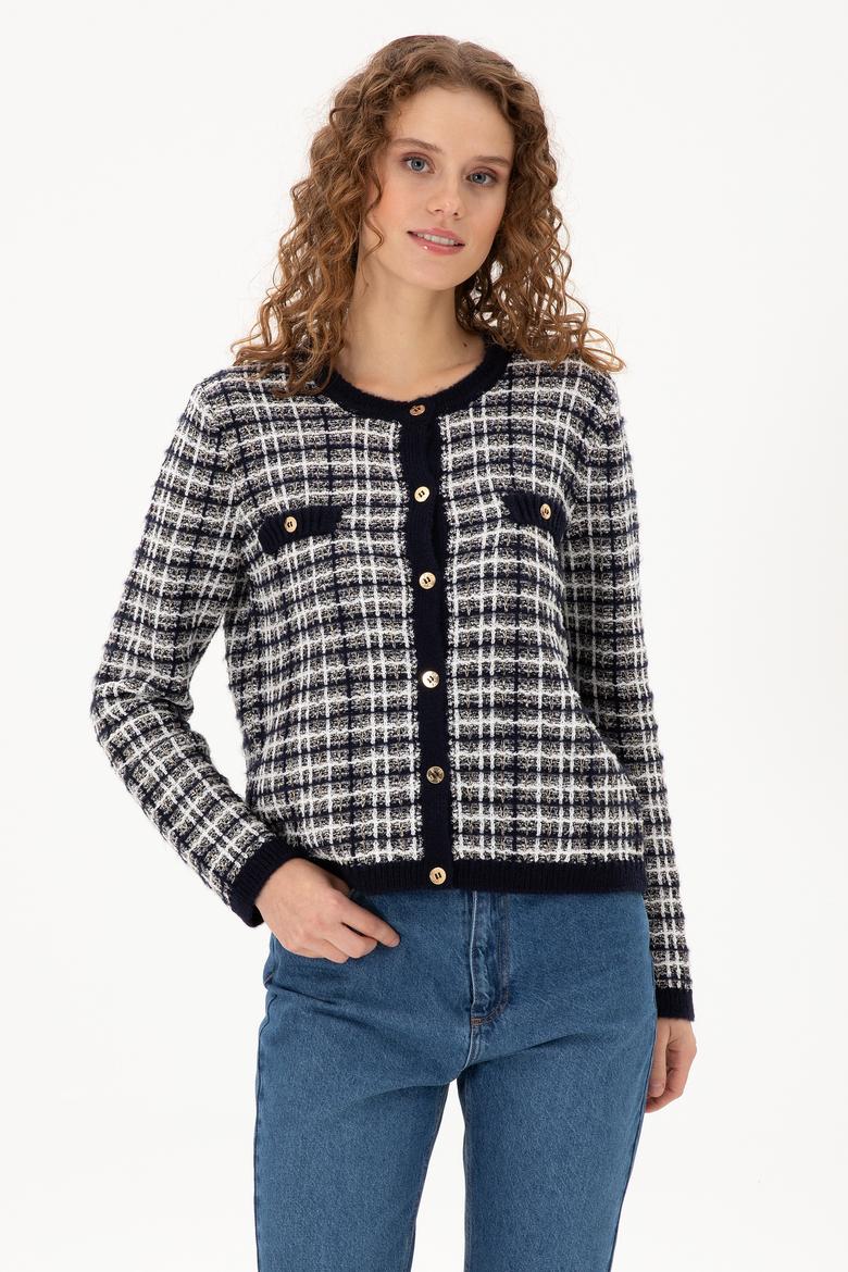 Kadın Lacivert Triko Hırka