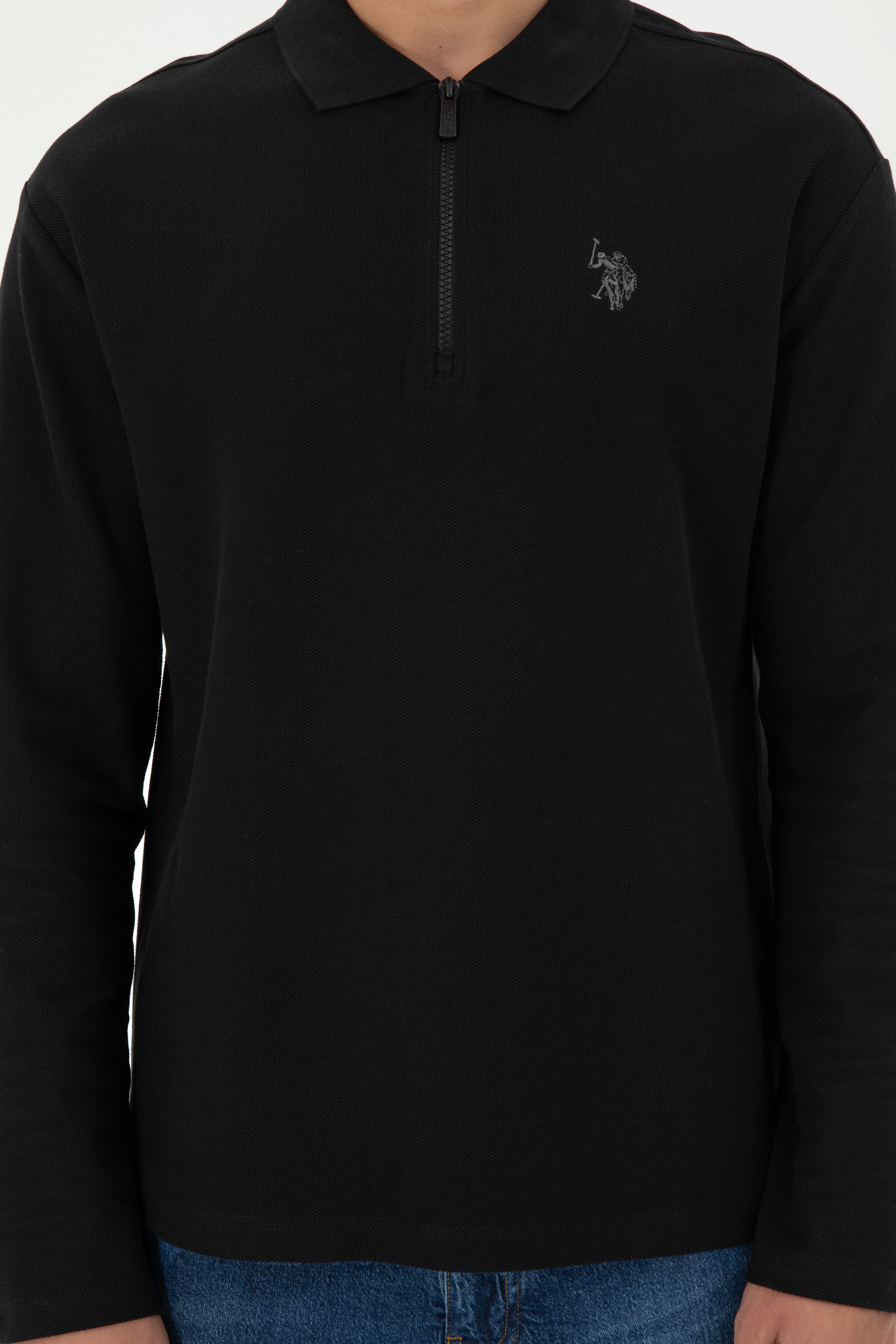 Erkek Siyah Sweatshirt