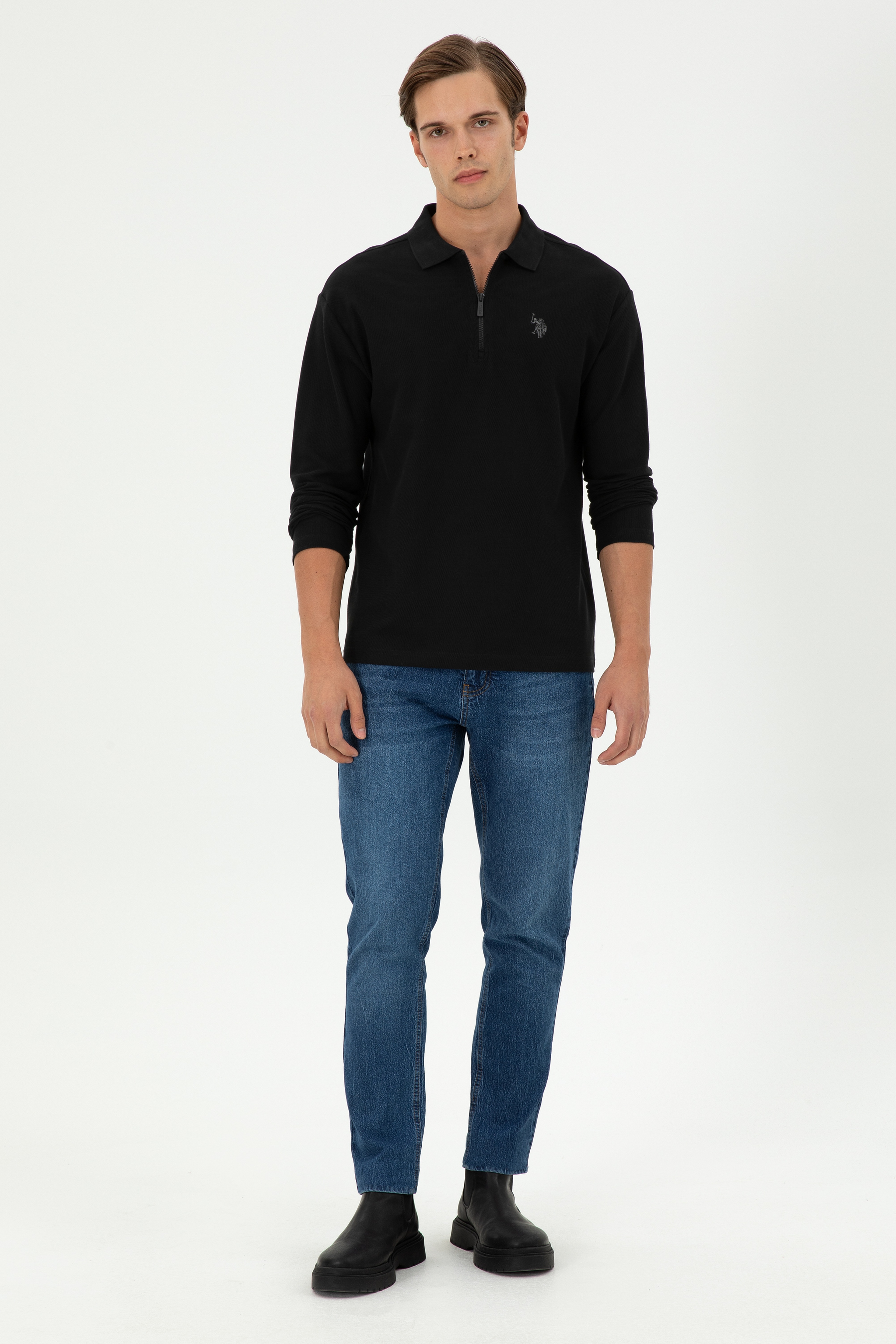 Erkek Siyah Sweatshirt - Image 4