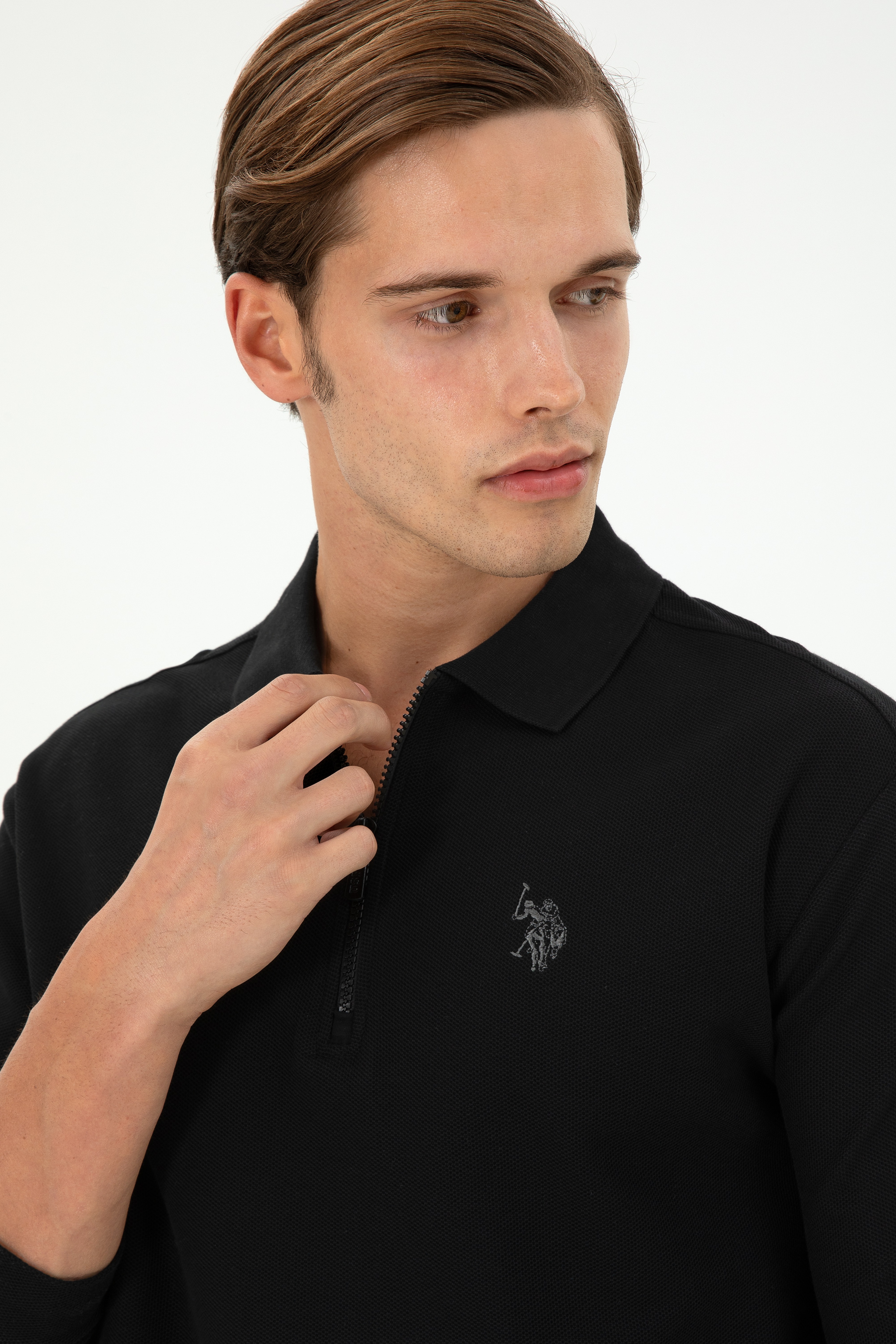 Erkek Siyah Sweatshirt - Image 2