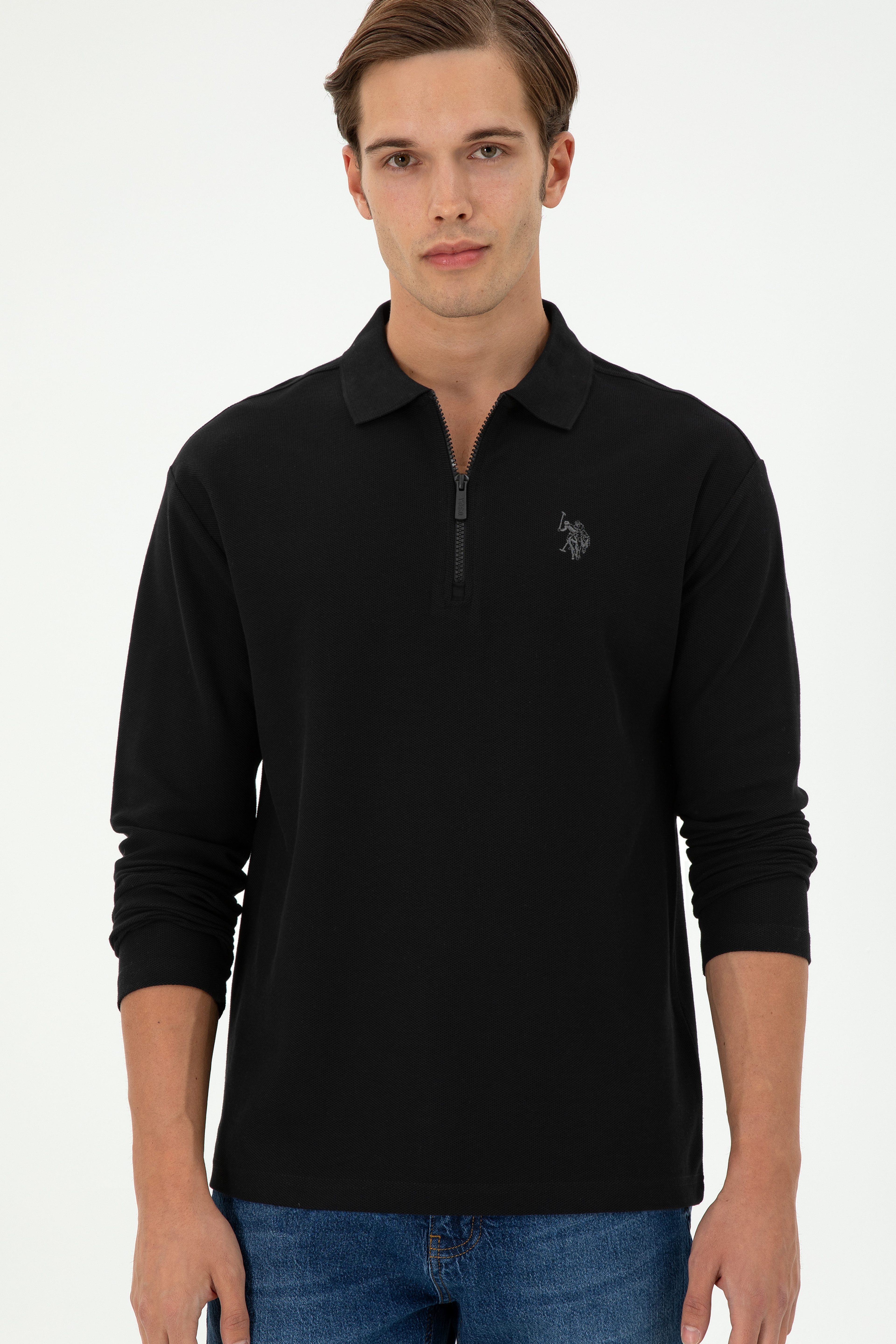 Erkek Siyah Sweatshirt - Image 3