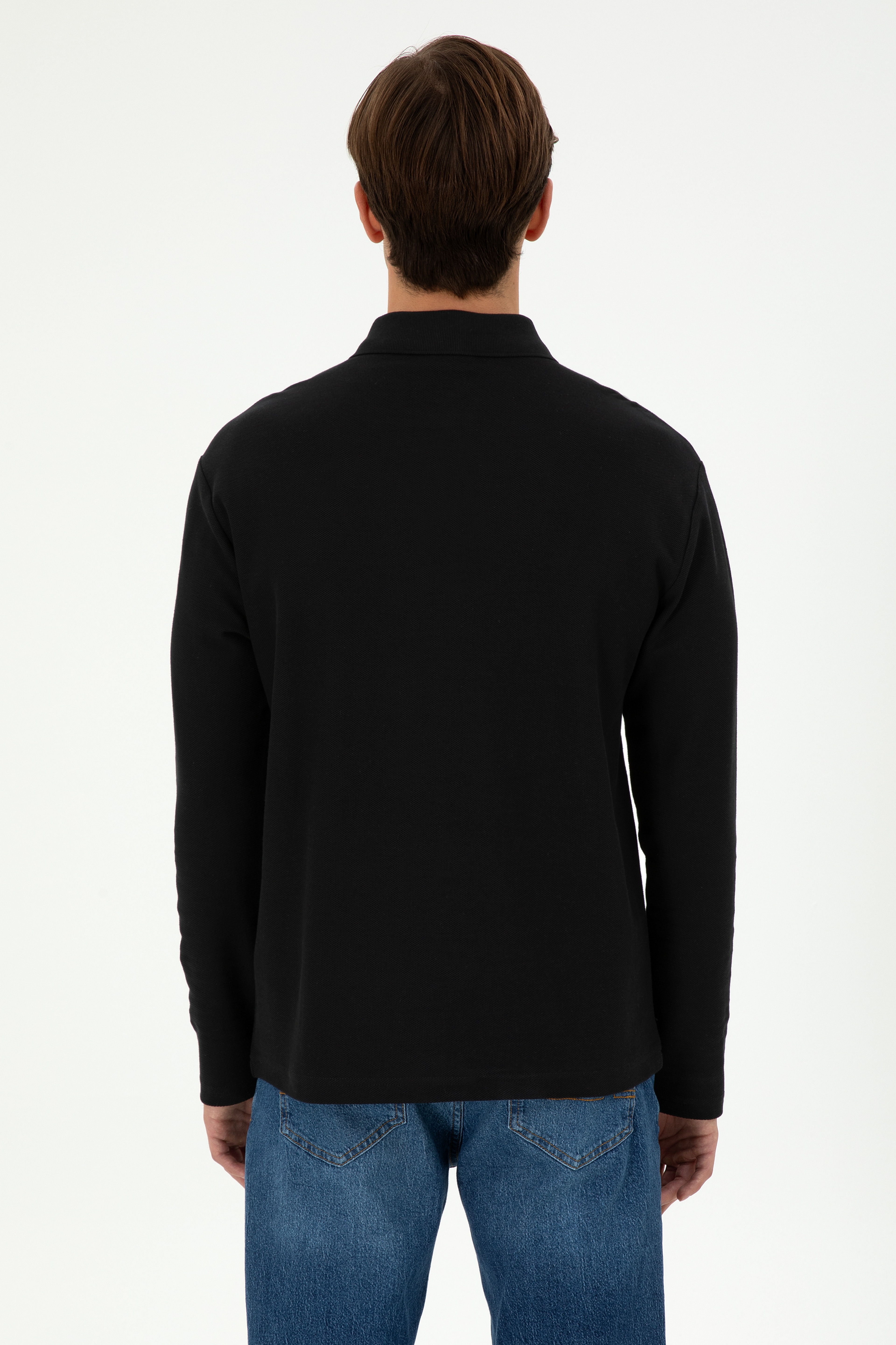 Erkek Siyah Sweatshirt - Image 5
