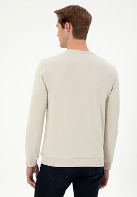 Erkek Regular Fit Bisiklet Yaka Taş Sweatshirt - 50293441017