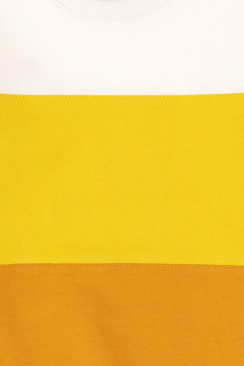 Erkek Çocuk Hardal Bisiklet Yaka Sweatshirt - 50293549026