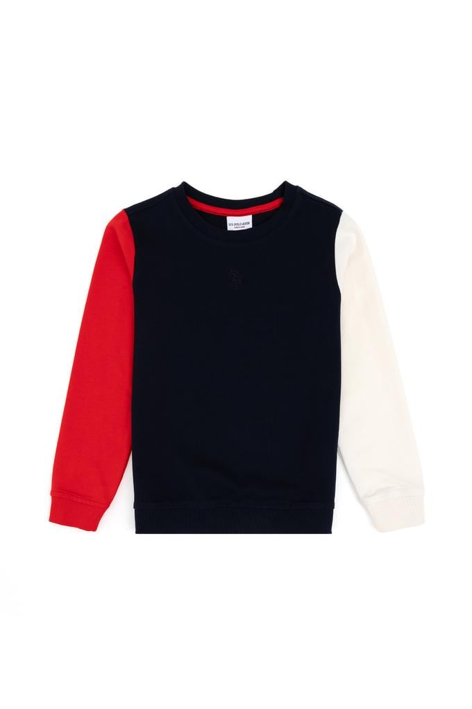 Erkek Çocuk Lacivert Bisiklet Yaka Sweatshirt