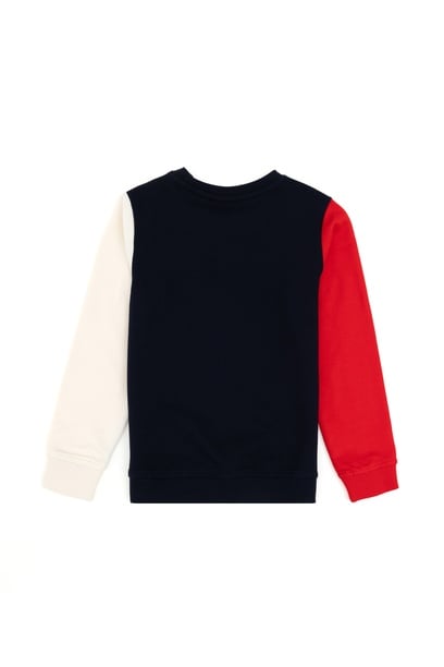 Erkek Çocuk Lacivert Bisiklet Yaka Sweatshirt