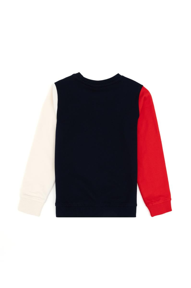 Erkek Çocuk Lacivert Bisiklet Yaka Sweatshirt