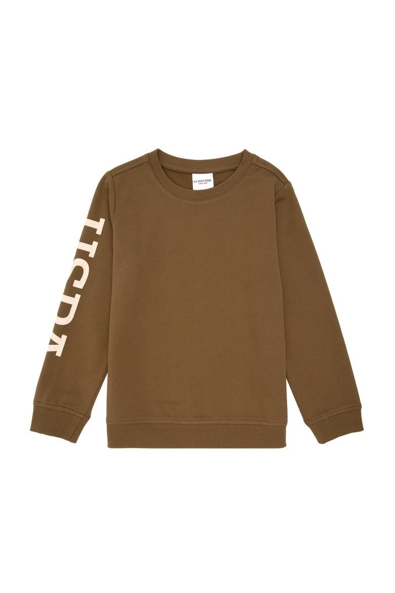 Erkek Çocuk Haki Bisiklet Yaka Sweatshirt - 50293643017