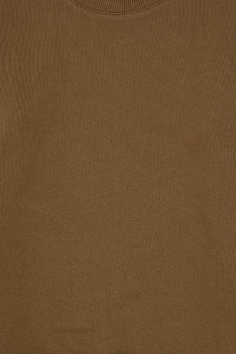 Erkek Çocuk Haki Bisiklet Yaka Sweatshirt - 50293643017