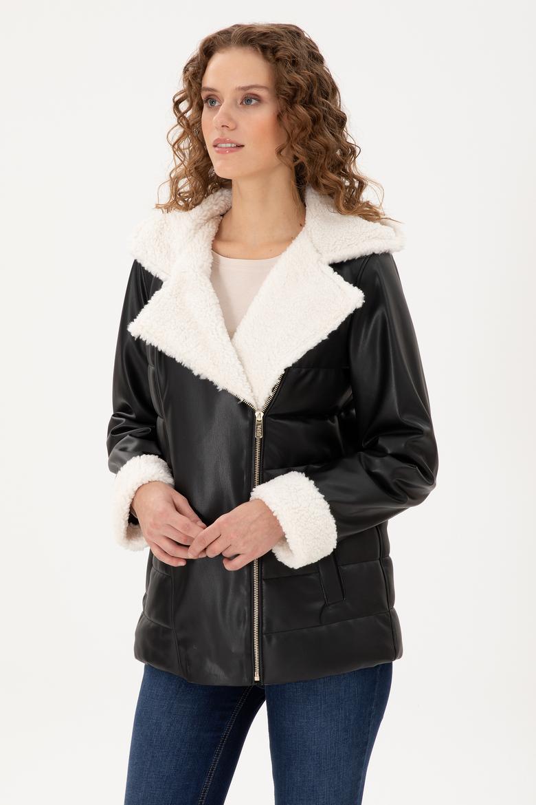 Kadın Siyah Deri Ceket