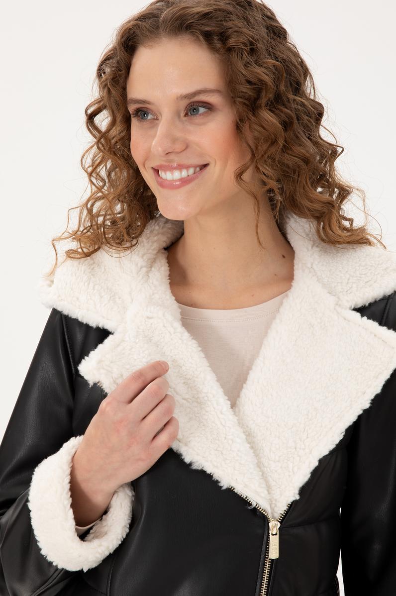 Kadın Siyah Deri Ceket