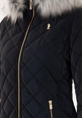 Kadın Lacivert Deri Mont - 50297230013