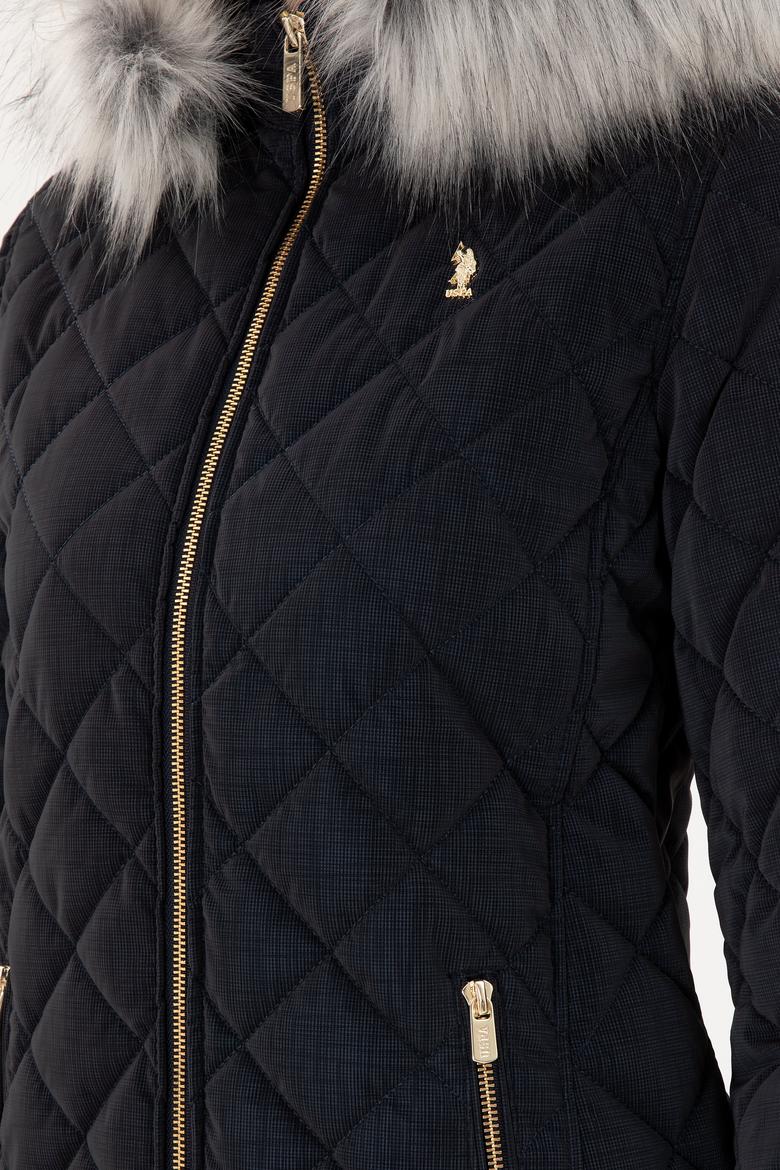 Kadın Lacivert Deri Mont - 50297230013