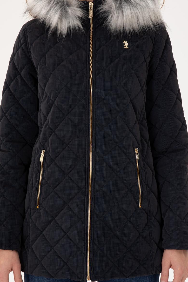 Kadın Lacivert Deri Mont - 50297230013