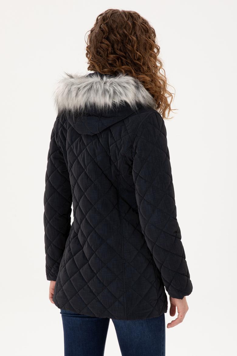 Kadın Lacivert Deri Mont - 50297230013