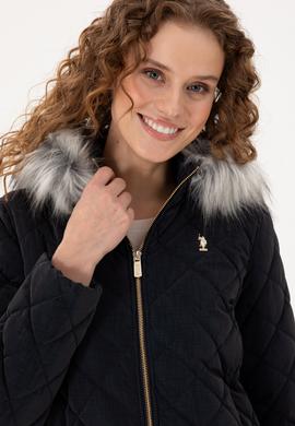 Kadın Lacivert Deri Mont - 50297230013