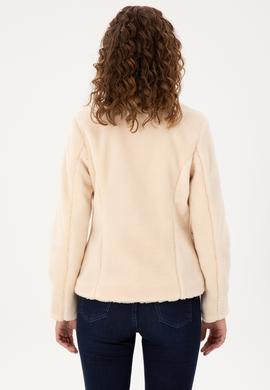 Kadın Ekru Deri Ceket - 50297227006