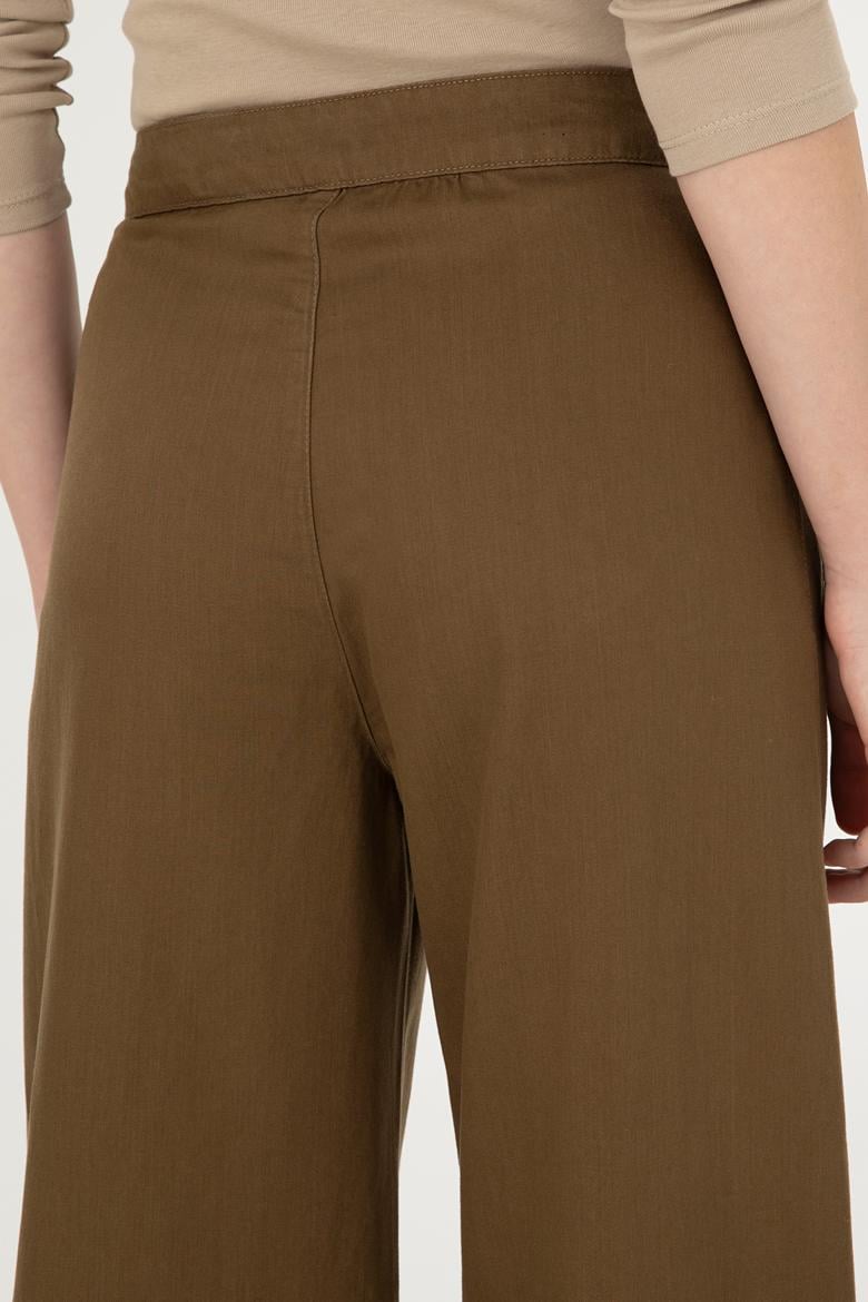 Kadın Haki Kanvas Pantolon - 50290893004