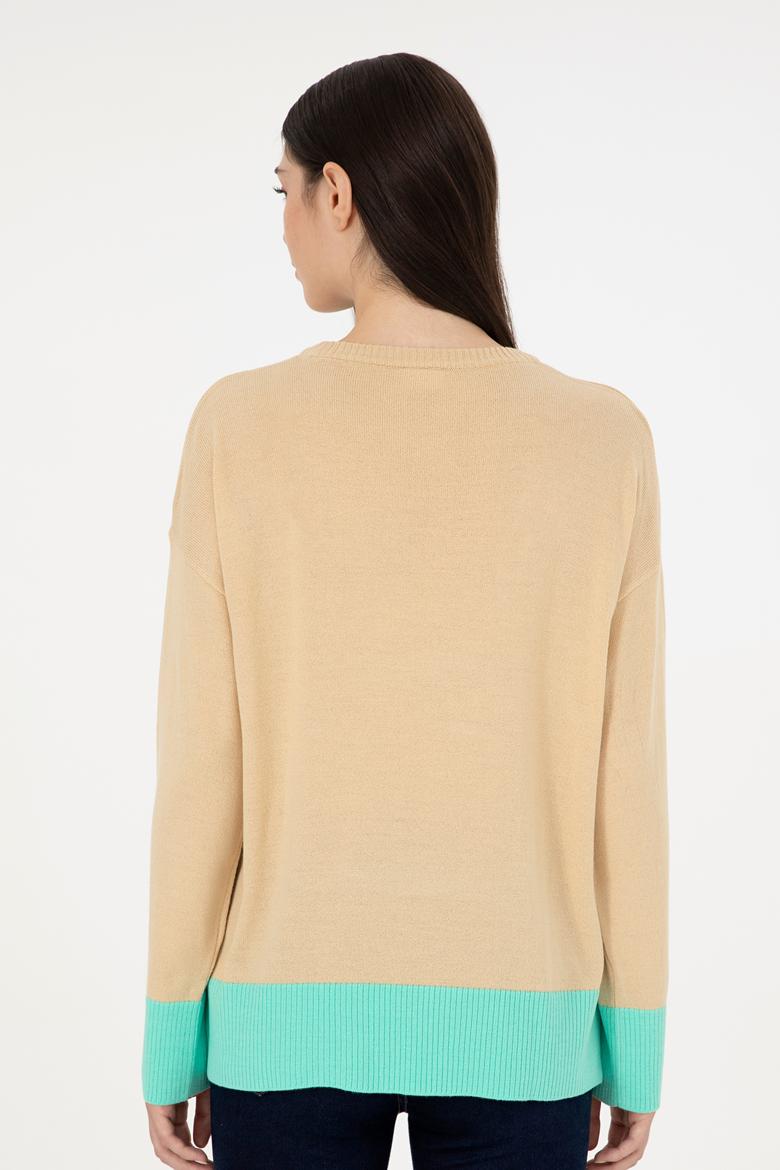 Kadın Kum Bisiklet Yaka Kazak - 50291623028