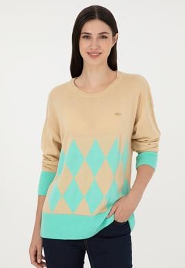 Kadın Kum Bisiklet Yaka Kazak - 50291623028