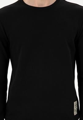 Erkek Regular Fit Bisiklet Yaka Siyah Sweatshirt - 50293471016