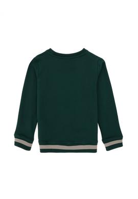 Erkek Çocuk Koyu Yeşil Bisiklet Yaka Sweatshirt - 50293608042