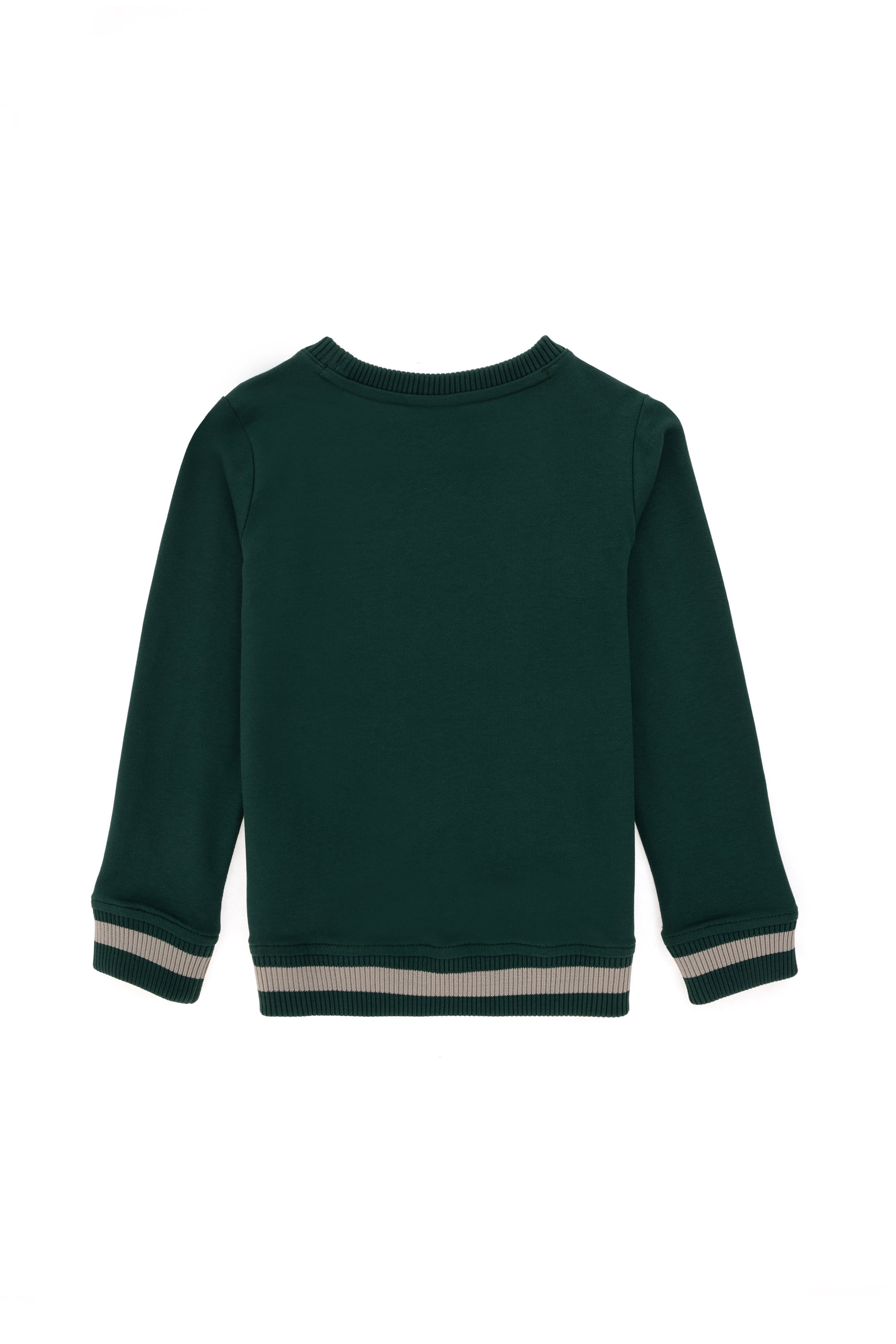 Erkek Çocuk Koyu Yeşil Bisiklet Yaka Sweatshirt