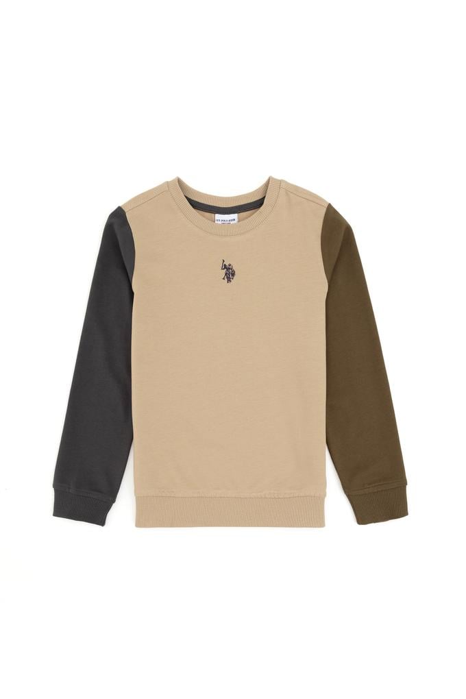 Erkek Çocuk Kum Bisiklet Yaka Sweatshirt