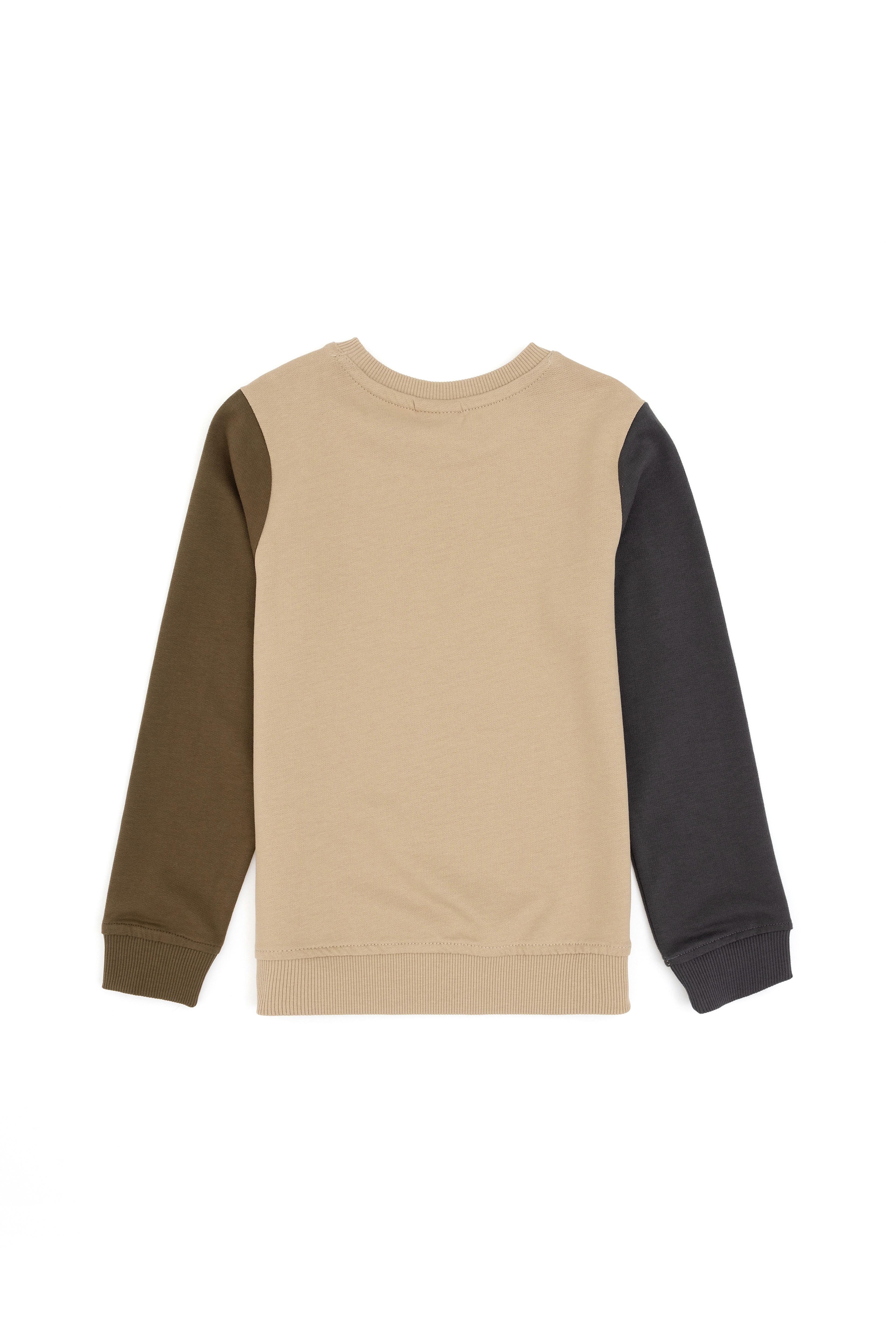 Erkek Çocuk Kum Bisiklet Yaka Sweatshirt