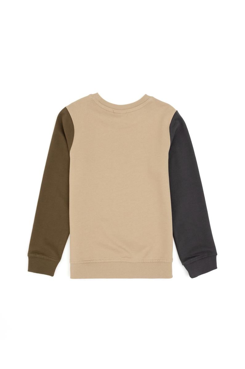 Erkek Çocuk Kum Bisiklet Yaka Sweatshirt