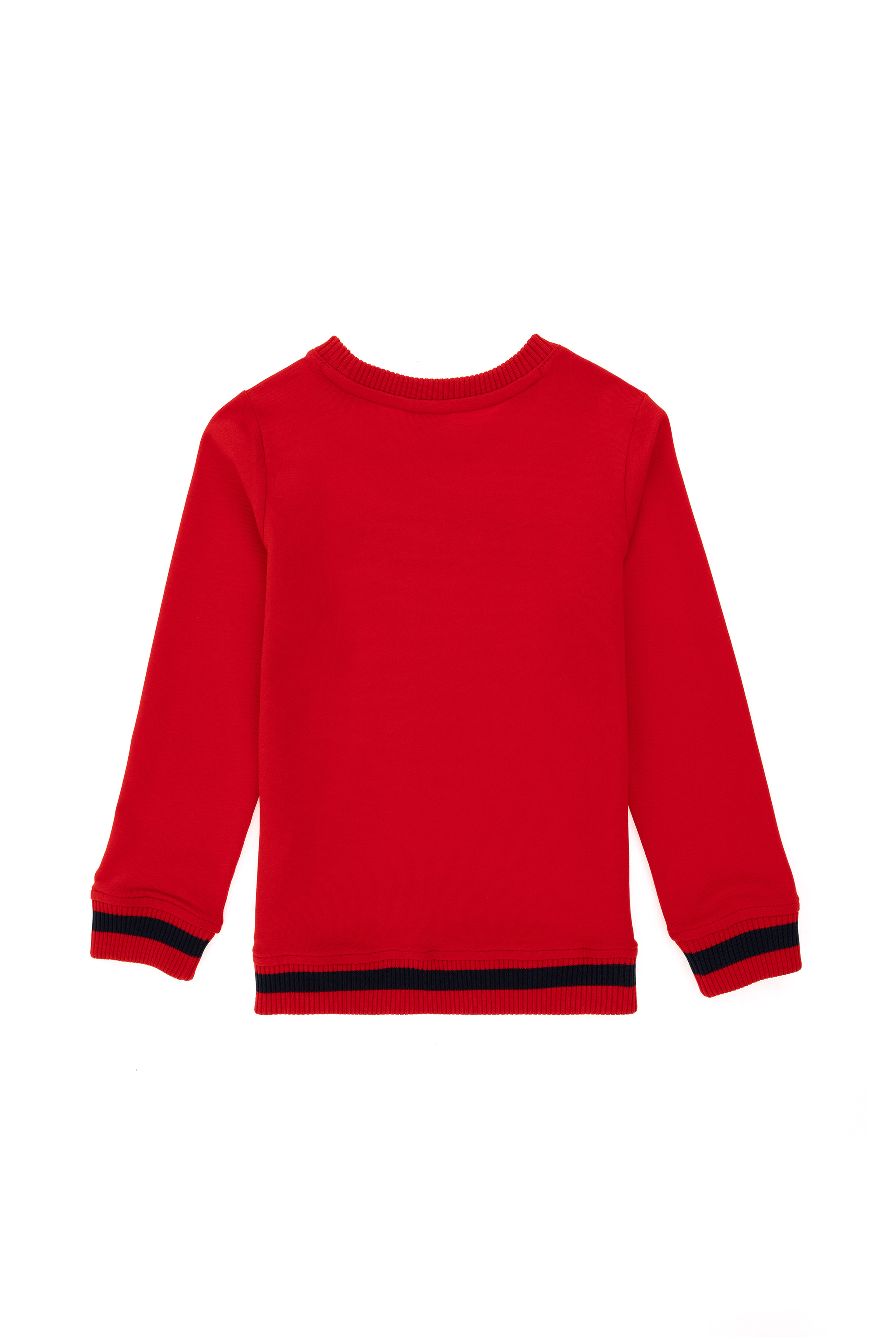 Erkek Çocuk Kırmızı Bisiklet Yaka Sweatshirt - Image 2