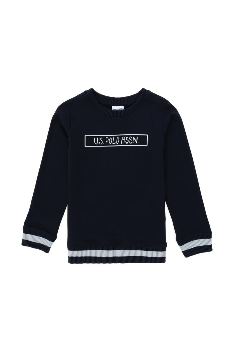Erkek Çocuk Lacivert Bisiklet Yaka Sweatshirt