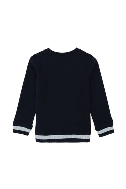 Erkek Çocuk Lacivert Bisiklet Yaka Sweatshirt