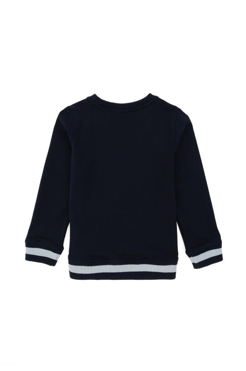 Erkek Çocuk Lacivert Bisiklet Yaka Sweatshirt