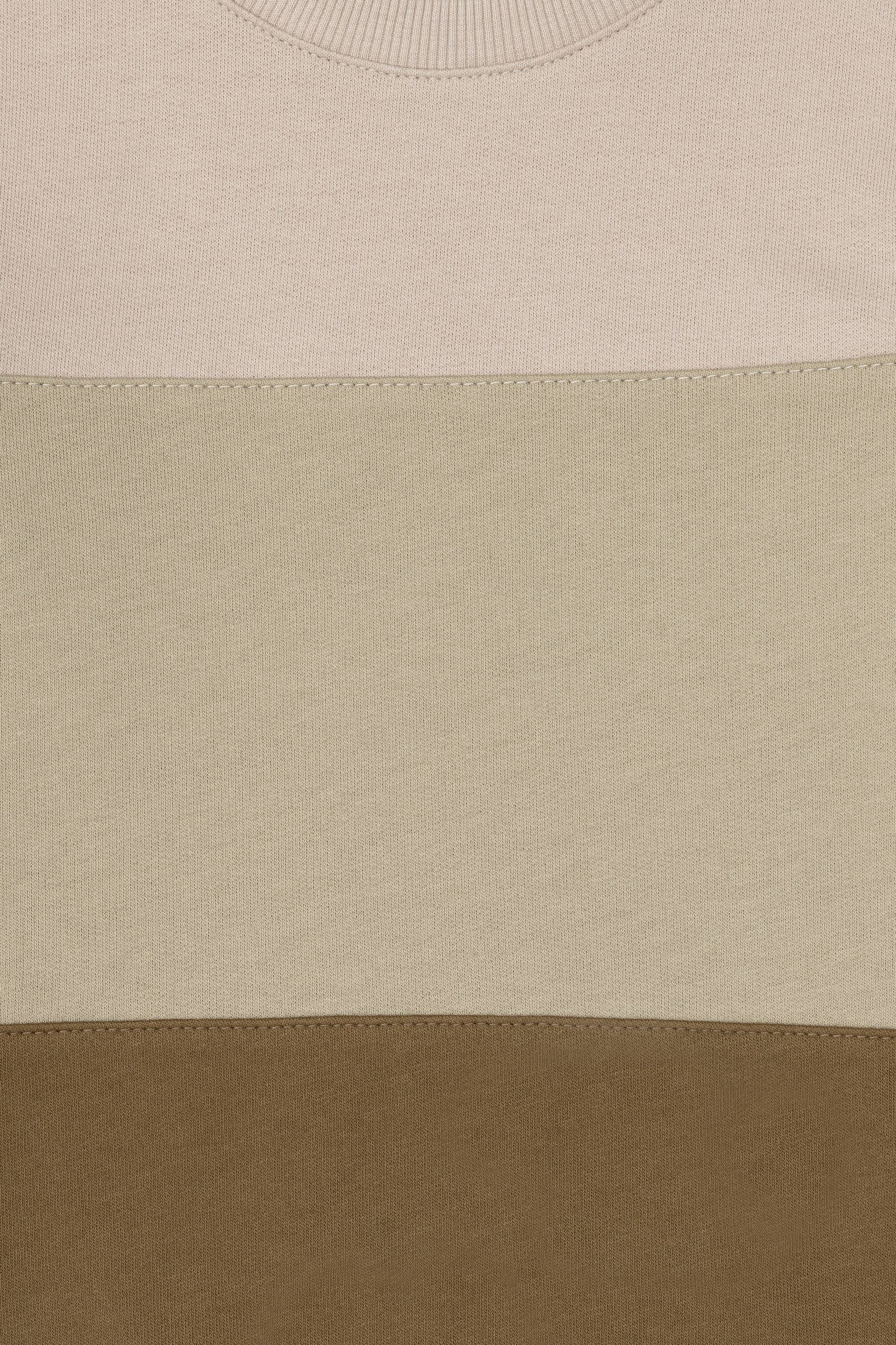 Erkek Çocuk Haki Bisiklet Yaka Sweatshirt - Image 3