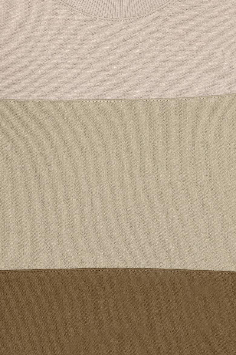 Erkek Çocuk Haki Bisiklet Yaka Sweatshirt - 50293549001