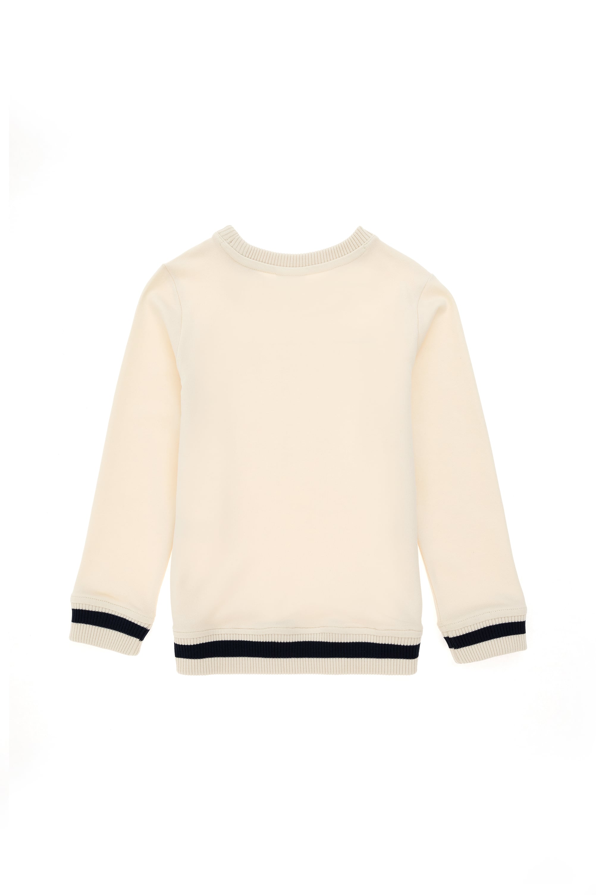 Erkek Çocuk Krem Bisiklet Yaka Sweatshirt