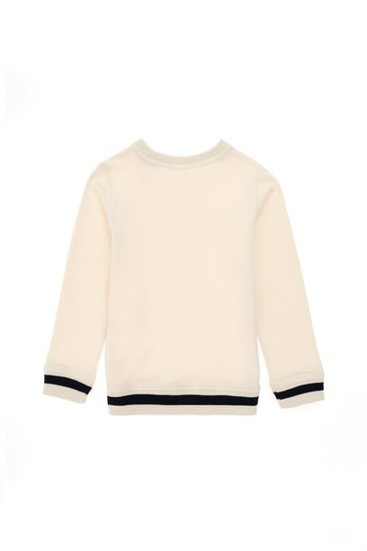Erkek Çocuk Krem Bisiklet Yaka Sweatshirt