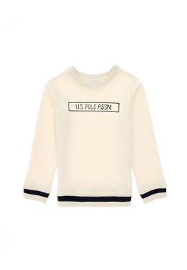 Erkek Çocuk Krem Bisiklet Yaka Sweatshirt - 50293608027