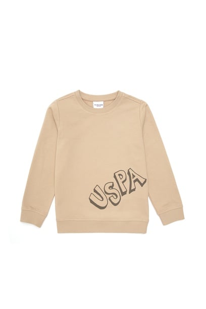 Erkek Çocuk Kum Bisiklet Yaka Sweatshirt