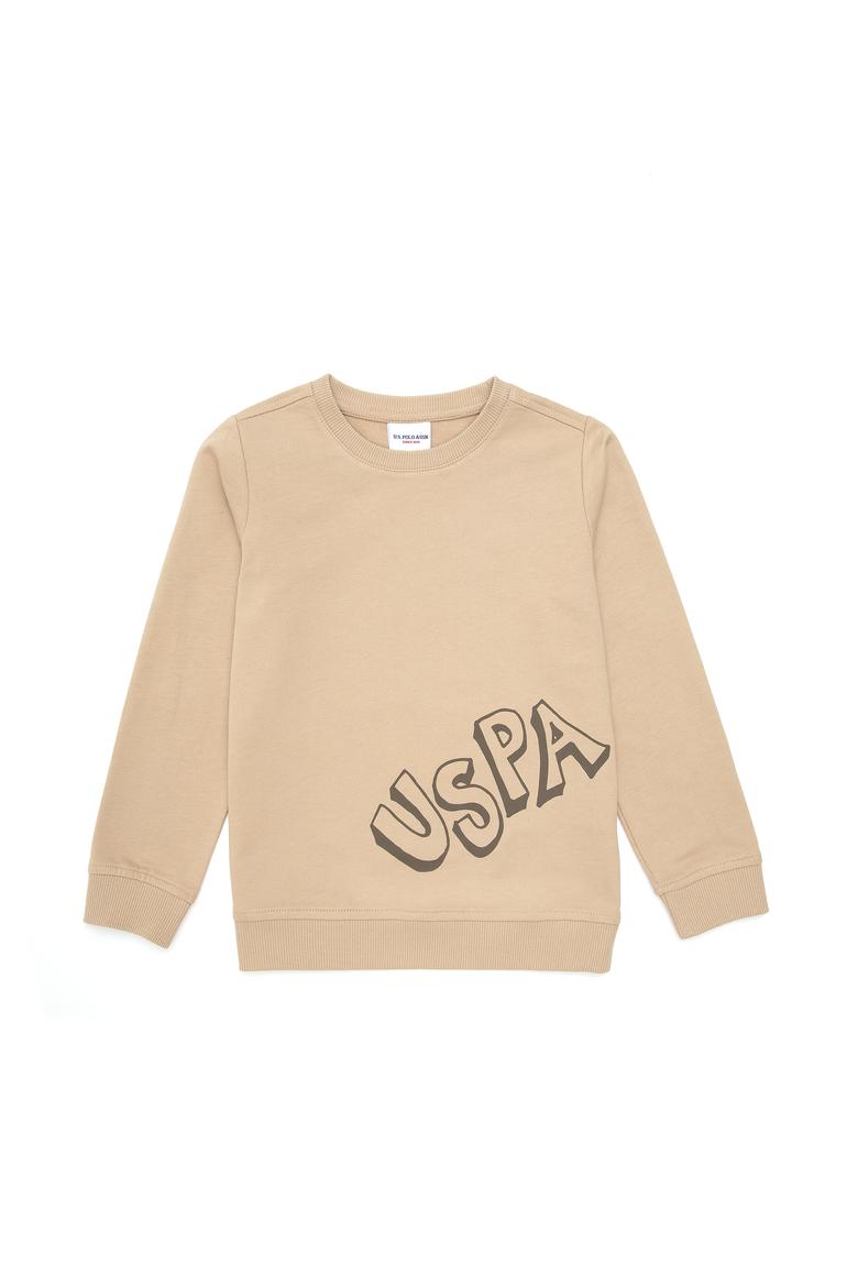 Erkek Çocuk Kum Bisiklet Yaka Sweatshirt