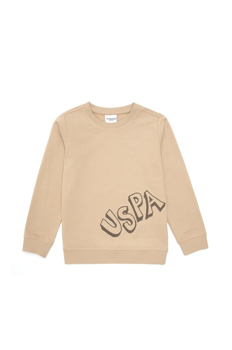 Erkek Çocuk Kum Bisiklet Yaka Sweatshirt