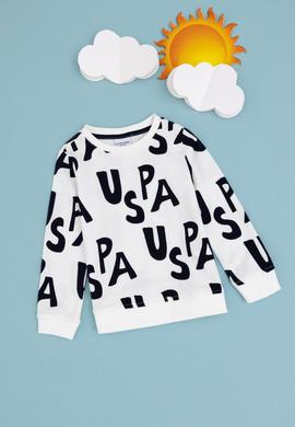 Erkek Çocuk Krem Bisiklet Yaka Sweatshirt - 50293634021