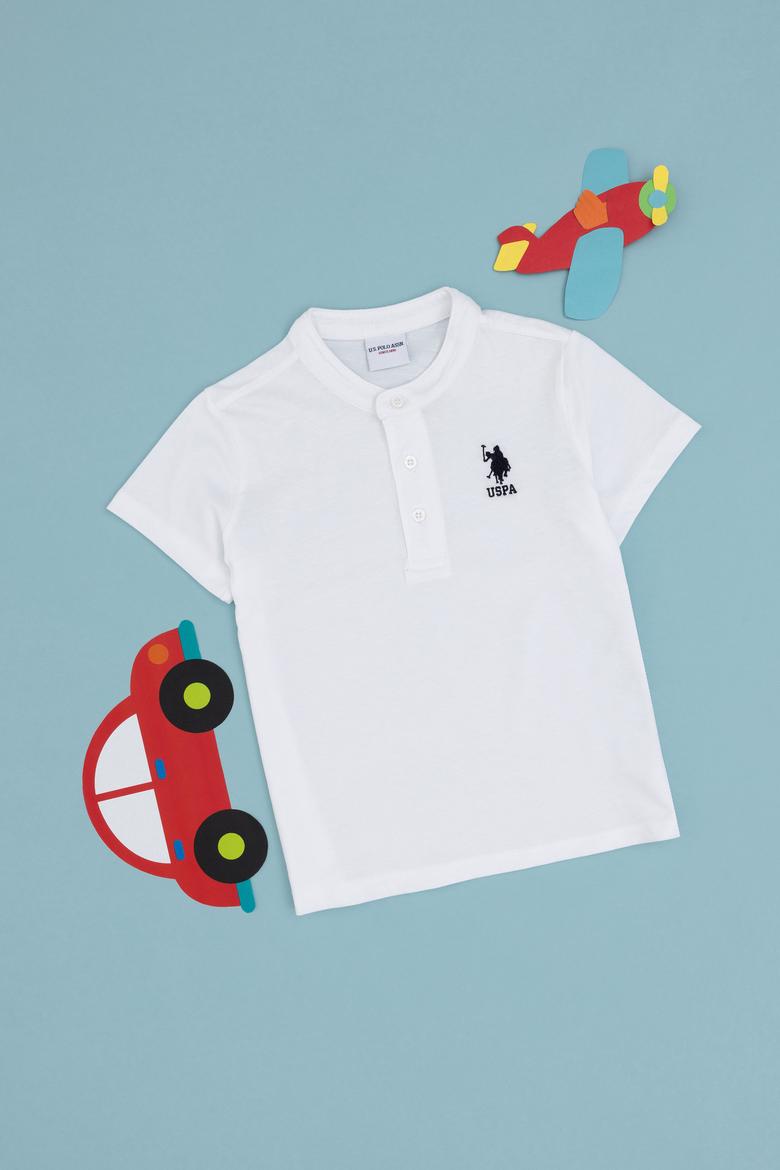 Erkek Çocuk Beyaz Basic Tişört - 50295504082