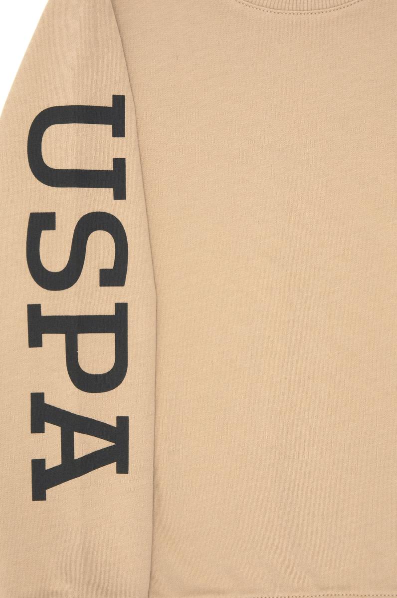 Erkek Çocuk Kum Basic Bisiklet Yaka Sweatshirt